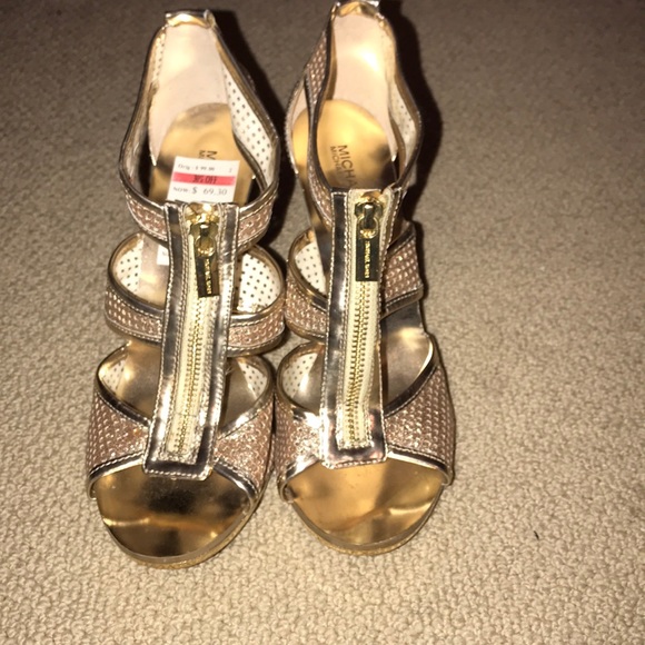Michael Kors Shoes - Michael kors gold heels